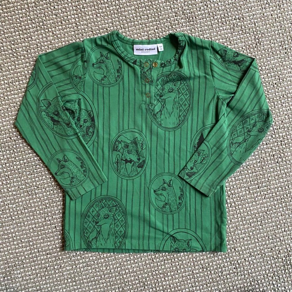 Mini Rodini Fox Henley T-Shirt 104-110